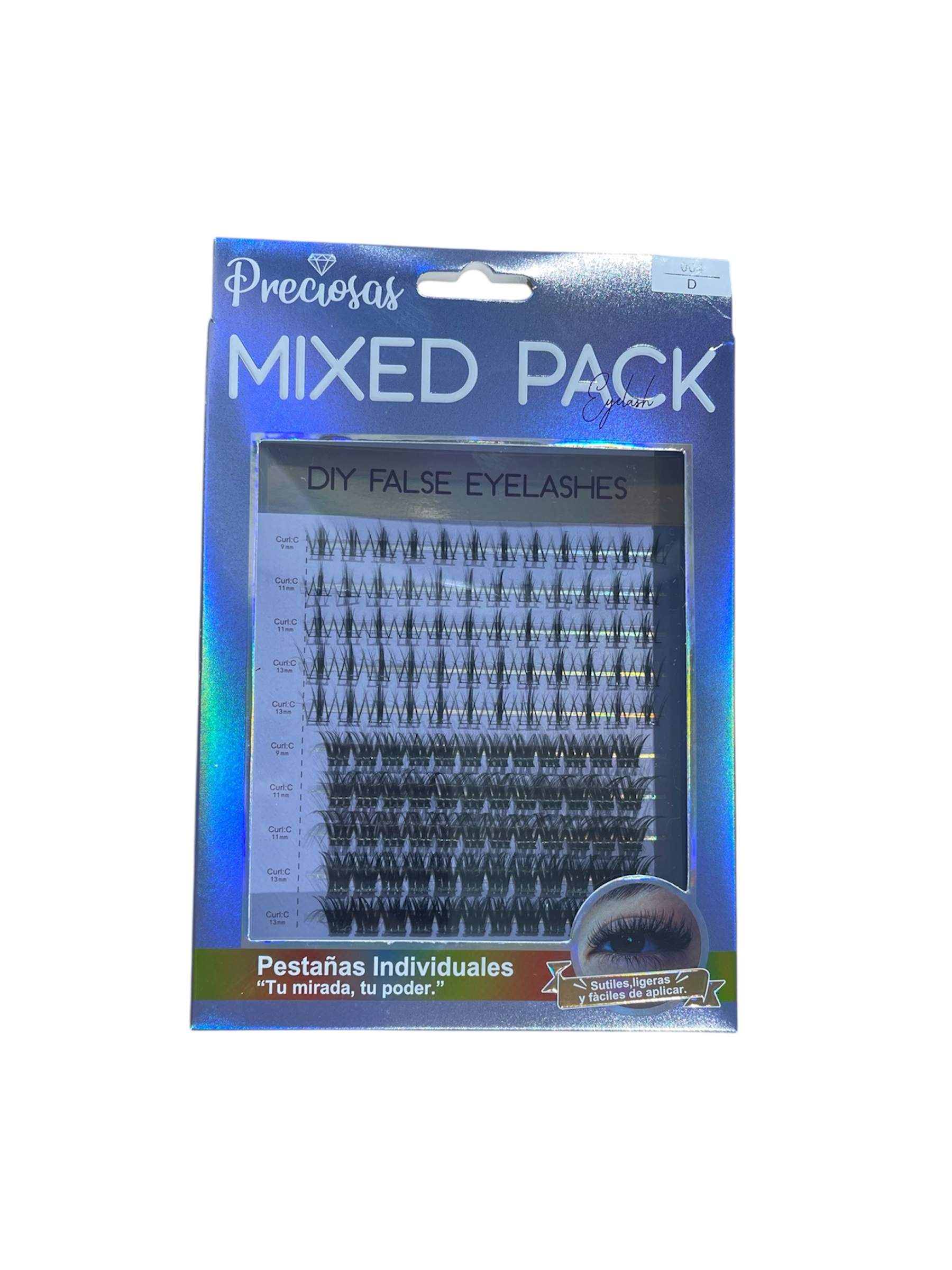 Preciosas pestañas individuales - Mixed Pack Eyelash 004D.